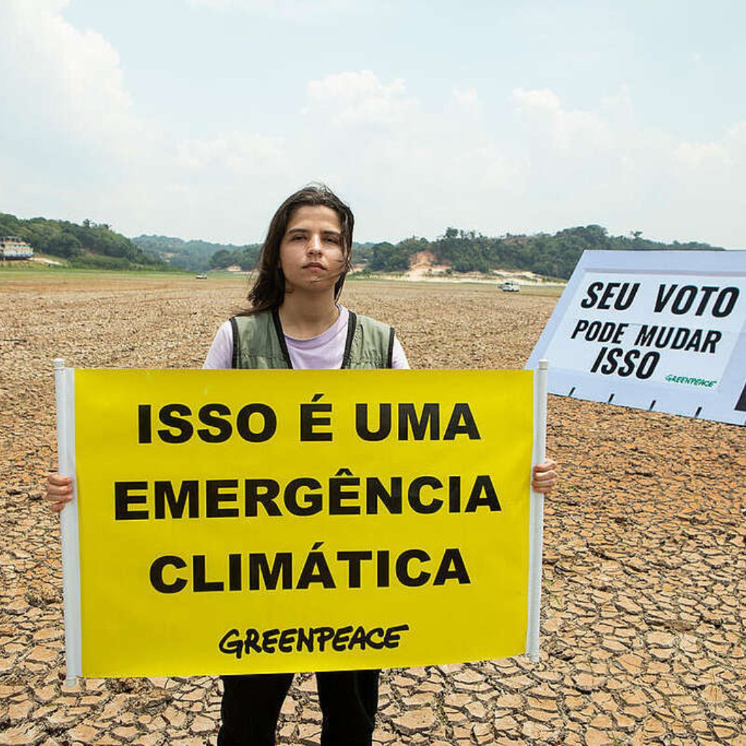 Petiana e voluntária do Greenpeace Brasil participa de atividades sobre a seca histórica que atinge o Amazonas